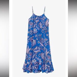 MNG Mango Blue Floral Maxi Dress